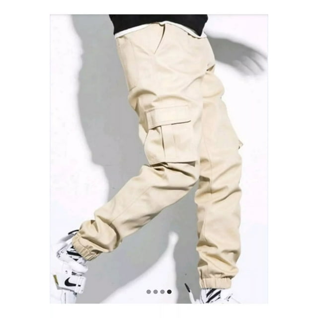 Jogger Cargo Gabardina Strech Para Hombre Pantalón Casual