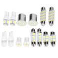 thumbnail image 1 of 6500K 150LM 12V T10 SMD LED White Light Bulb for Car Reading Lamp (14pcs), 1 of 5