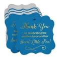 thumbnail image 3 of Inkdotpot Hang Tags Thank You For Celebrating The Mother To Be Baby Shower Favor Bracket Shape Gift Tags Real Gold Foil Bonbonniere Tag Pack Of 100, 3 of 7