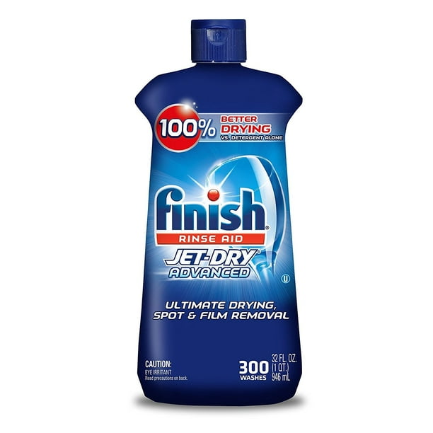 Finish JetDry Rinse Aid, 32oz, Dishwasher Rinse Agent & Drying Agent