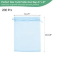 thumbnail image 3 of Bolsas de Protección de Frutas Uxcell 200 Pack - Bolsas de Malla para Frutas de 6x8 Pulgadas con Cierre de Cordón Aplicables a Plantas (Azul Claro), 3 of 7