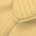 thumbnail image 4 of D.N.G. BEDDINGS 800 Thread Count 5 Piece Comforter Set, 100% Egyptian Cotton Cover, Damask Stripe, Oversized Super King Size, Gold Color, 4 of 6
