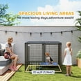 thumbnail image 4 of PawHut Enclos pour Chien Extérieur avec Bols pour Chien Ajustables et Rotatifs, Housse Pare-Soleil, 4 of 10