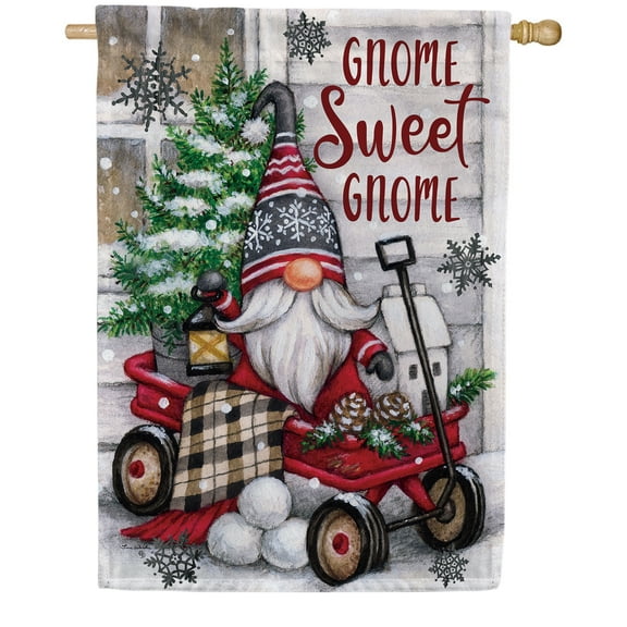 Custom Decor House Flag - Gnome Sweet Gnome