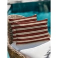 thumbnail image 4 of Outdoor Pillows Waterproof, Oatmeal Tan Striped Bedding Throw Pillows with Insert for Couch Sofa Bed, Farmhouse Country Minimalist Stripes 12x20 Inch Pillowcases Decorative Patio Pillow Set of 1, 4 of 7