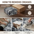 thumbnail image 6 of KoshiMe Area Rug 6'x9', Washable Non-Slip Modern Neutral Abstract Rugs for Living Room, Soft Stain Resistant Low Pile Carpet for Dining Room Office, Black, 6 of 9