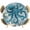 Blue, variant on Elastic Fitted Round Tablecloth, Blue Turtle Coastal Waterproof Stretch Table Cover for 45"-54" Tables, Summer Beach Ocean Starfish Coral Washable Outdoor Tablecloths for Patio, Picnic, Camping