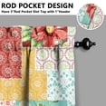 thumbnail image 5 of Kitchen Curtains 36 Inch Short - 3 Panel Set, Vintage Floral Butterfly Bee Botanical Print, Rod Pocket Window Curtain for Farmhouse, Modern Rustic, Spring Summer Decor, Easy Wash, 5 of 6