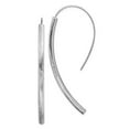 thumbnail image 3 of 925 Sterling Silver Rhodium-plated Polished & Textured Bar Dangle Earrings, 3 of 5