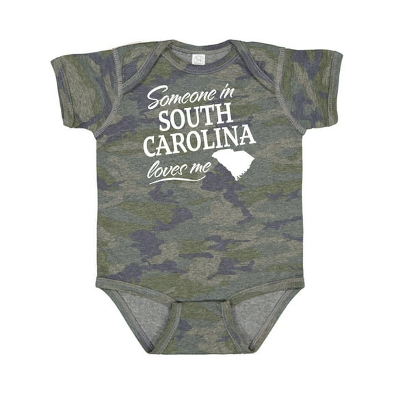 Inktastic Someone in South Carolina Loves Me Boys or Girls Baby Bodysuit