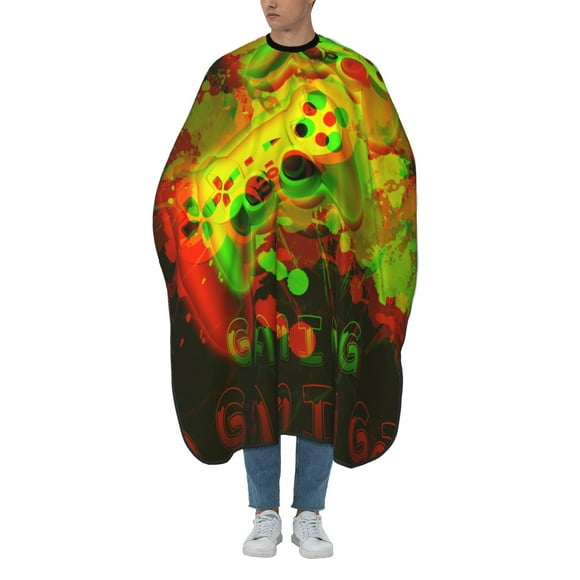 ZICANCN Hair Cutting Cape for Adults, Colorful Handle Two Color Red Print Cape Salon Barber Cape for Hair Stylist Shampoo Capes Waterproof 55x66 IN