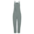 thumbnail image 3 of Patlollav Women Cold Shoulder Jumpsuit Solid Suspender Jumpsuits Wide Pocket Leg Pants, 3 of 6