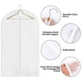 thumbnail image 4 of 5 Pack Large Clear Garment Bags-Moth Proof Garment Bags, Garment Cover, Hanging, Dress Garment Bags Storage for Travel(40"X 24"), 4 of 11