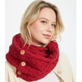 thumbnail image 3 of Ladies Irish Wool Snood Red Scarf Made By Aran Woollen Mills, One size, 3 of 5