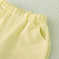 thumbnail image 4 of XZNPDUCQ Toddler Girls Short Sleeve Polo T Shirts Top and Elastic Shorts Cartoon Print Set 2Pcs Summer Set kids Casual Elastic Shorts 2Pcs Dailywear Yellow，6-12 Months, 4 of 9