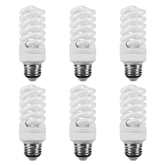 6 PZS Foco Ahorrador Fluorescente 15W 6500K Boomer