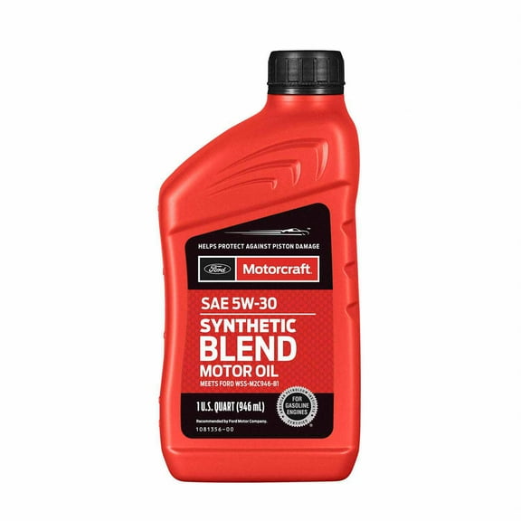 Motorcraft Synthetic Blend Motor Oil, 5W-30 - The Original Equipment oil used in many new Fords, 1 quart bottle, sold by each