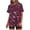 Wine-B, variant on Penkiiy Women Oversized Gradient Print Short Sleeve Crew Neck T-Shirts Casual Loose Pullover Tops Summer Tee Shirt 2XL Dark Gray