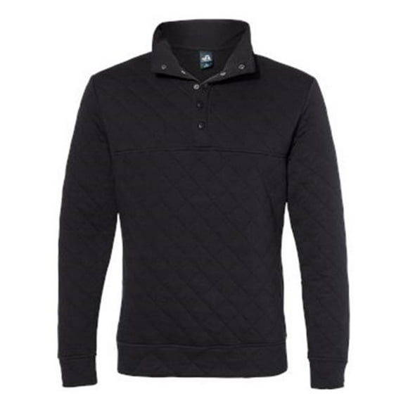 J. America B11428504 Pull Matelassé à Boutons-Pression, Noir - Moyen