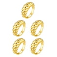 thumbnail image 2 of Anillo de oro trenzado grueso Sonducket estilo tejido Croissant 7mm, 2 of 6
