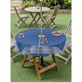 thumbnail image 5 of Outdoor Tablecloth with Umbrella Hole Zipper Dark Blue Greek Key Round Tablecloth 60" Waterproof Outside Table Cloth Geometric Greece Ancient Farmhouse Geo Patio Table Cover Tablecloths for Picnic, 5 of 8