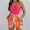 Hot Pink, variant on (clearance Sale)MSJUHEG Two Piece Sets Tank Tops Shorts for Women Set Shorts Set Sleeveless Vest Top Suit Shorts Two Set Floral Print Basic Tank Top & Shorts Set with Belt Lounge Sets Pink 2 M
