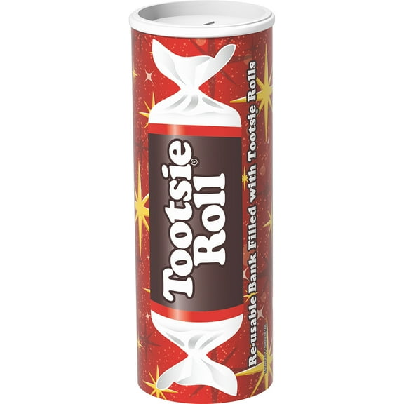 Tootsie Roll, Individually Wrapped, Tootsie Roll Candy, Peanut Free, Gluten Free, 5.23 oz Bank
