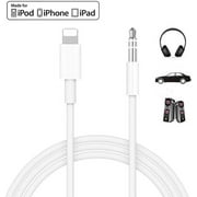 [Apple MFi Certified] iPhone Aux Cord for Car, Lightning to 3.5mm Audio Stereo Cable Compatible for iPhone 11/11 Pro/XS/XR/X 8 7,3.3ft Male Audio Adapter for Car Home Stereo &Headphone Support iOS 13