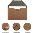 thumbnail image 4 of Mosiso Laptop Sleeve Bag PU Leather Flap Notebook Case with Small Bag Compatible with MacBook Pro 16 inch 2023-2021 M2 A2780 A2485 M1/2019-2020 A2141/Pro Retina 15 A1398, 15-15.6 inch  Notebook, Brown, 4 of 7