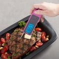 thumbnail image 2 of TruTemp Compact Battery Powered Digital Folding Meat Thermometer with Carabiner Clip, Pink, 2 of 8