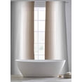 thumbnail image 6 of Gray Brown Semi Sheer Window Curtains 84 Inches Long, Modern Gradient Geometric Rod Pocket Voile Silky Chiffon Curtain Light Filtering Drapes for Living Room, Kitchen, Bedroom, 52"x84", 2 Panels, 6 of 9