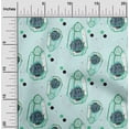 thumbnail image 2 of oneOone Velvet Sea Green Fabric Plants Cactus Sewing Craft Projects Fabric Prints By Yard 58 Inch Wide, 2 of 4