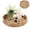 Small,11'', variant on Natural Water Hyacinth Round Serving Tray,Hand Woven Tray Storage Baskets,Wicker Serving Trays with Built-in Handles, Water Hyacinth Storage Bins for Fruit,Arts and Crafts(11x 2.4inch)