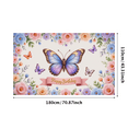 thumbnail image 3 of Colorful Design Butterfly Happy Birthday Banner Floral Pattern for Birthday Celebration Garden Party Kids Event, 3 of 8