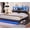 Black, variant on Queen Bed Frame with Bookcase Headboard, Wooden Bed Frame Queen Size with Charging Station, 4 Storage Drawers and LED Lights, with Type-C and USB, No Box Spring Needed, Black