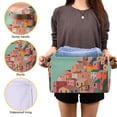 thumbnail image 3 of Yayeee Canvas Storage Basket with Handles for Shelves Fabric Bins Closet Organizer, Cityscape Painting, 3 of 8
