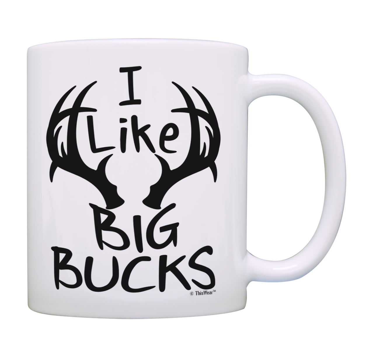 ThisWear Hunting Mug I like Big Bucks Deer Hunting Mugs for Men Bow