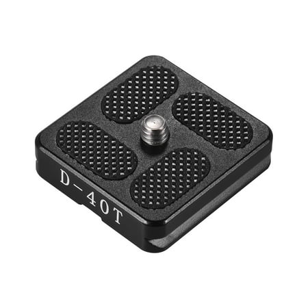 40*38mm Size Aluminum Alloy Universal Quick Release Plate D-40T QR Plate with 1/4 Inch Screw for Arca Swiss Benro Monopod Tripod Ball Head Camera (Best Ball Head For Monopod)