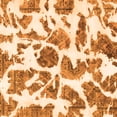 thumbnail image 1 of Ahgly Company Indoor Square Abstract Orange Modern Area Rugs, 3' Square, 1 of 4