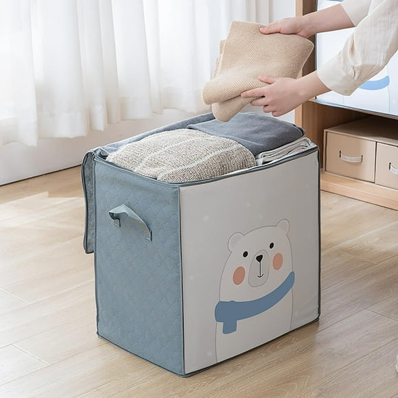 WSBDENLK Foldable Storage Bag Clothes Blanket Quilt Closet Sweater Organizer Box Pouch,Home Storage,Travel Storage,Dust and Moisture-Proof Clothing Storage Basket