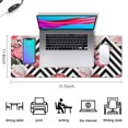 thumbnail image 5 of Long Mouse Pads for Desk,Pioneer Flower Floral Print Pattern Desk Mats on Top Of Desks, Desk Mouse Pad Extra Large with 3mm Non-Slip Base and Stitched Edge for Gaming,Office,Work,Home 31.5"x11.8", 5 of 6