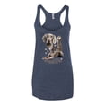 thumbnail image 2 of If It's Not a Weimaraner It's Just a Dog Gift | Womens Dog Lover Premium Tri-Blend Racerback Tank Top, Vintage Navy, X-Large, 2 of 3