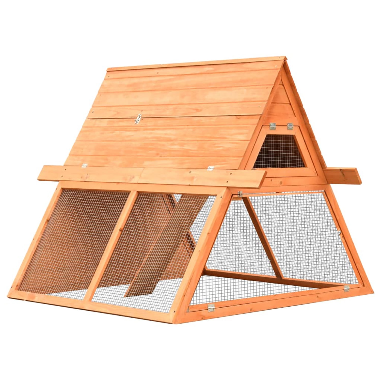 Pefilos 59" Outdoor Wooden Rabbit Hutches for Indoor A-Shaped Bunny Cage Small Animal Pet Cages, Orange Pefilos 59" Outdoor Wooden Rabbit Hutches for Indoor A-Shaped Bunny Cage Small Animal Pet Cages, Orange