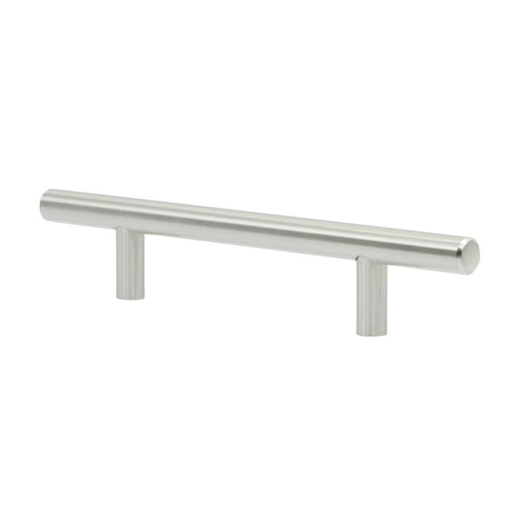 2-Pack Rok Hardware Modern Style 4-1/4 Inch Center to Center Brushed Nickel Finish, Cabinet Hardware Pull / Handle, Overall Length 7-13/32 Inch