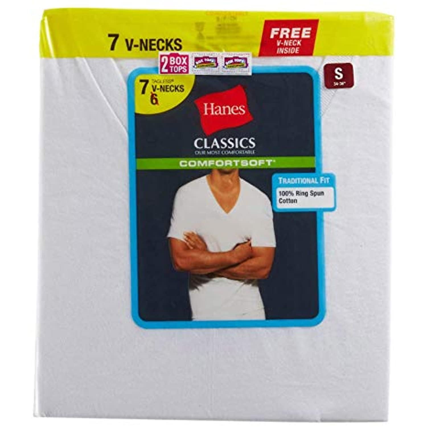 Hanes Ultimate Men's Tagless Ultra Soft V-Neck Tee-Multiple Packs ...