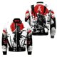 thumbnail image 3 of Chaqueta bomber de primavera y otoño para hombre, con estampado 3D de máscara de samurái Oni y tatuaje, con cremallera, informal, para la calle, 3 of 5