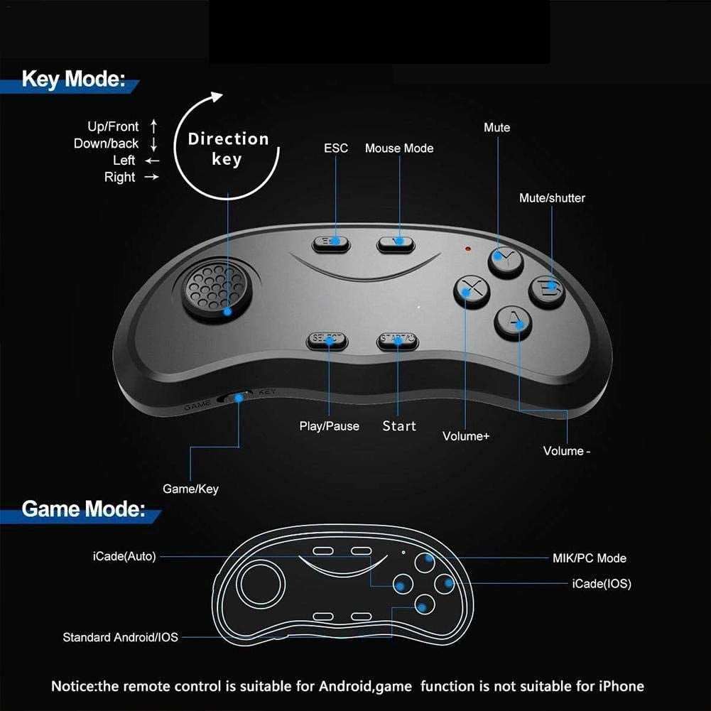 2023 VR Headset Compatible with iOS/Android 3D Virtual Reality Glasses with remote Controller Headphones Adjustable 3d Glasses