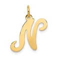 thumbnail image 1 of Diamond2Deal 14K Pendentif Initiale en Or Jaune Lettre N pour Femmes, 1 of 6