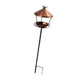 thumbnail image 4 of Comedero para pájaros con soporte, poste, estación de alimentación para pájaros, fácil instalación, cuenco de hierro, baño rústico para pájaros, comed bronce, 4 of 8
