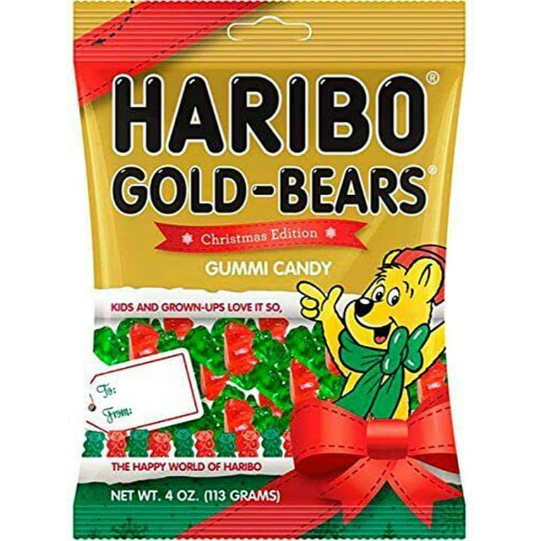 Blossom beruset konvertering Haribo Gold Bears Christmas Edition Gummi Candy - 4 oz Bag (4 Bags)  Strawberry and Raspberry flavors - Walmart.com